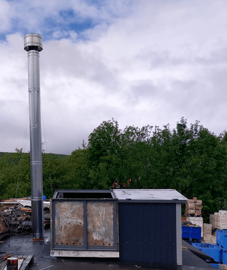 Hopper for the pellet boiler