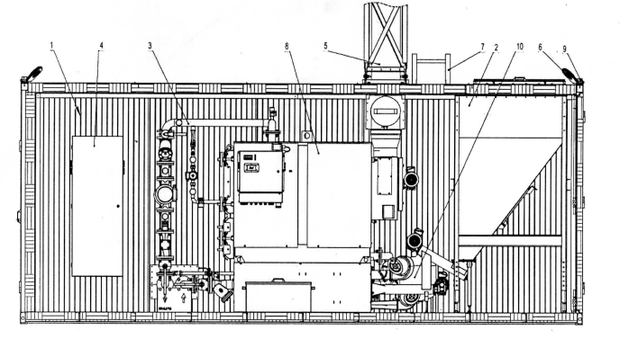 Block-modular boiler house diagram